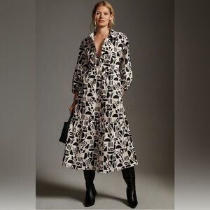 Bettina tiered shirt dress by Maeve